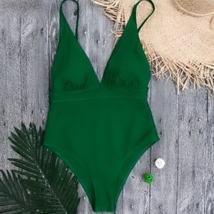 NWOT Green One Piece Swimsuit